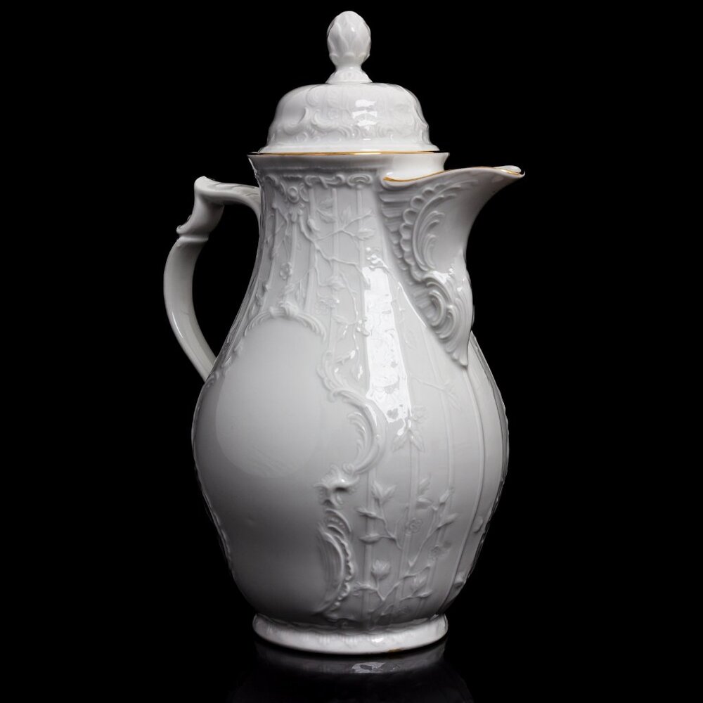 Vintage Coffee Pot With Lid Rosenthal Sanssouci Selb Germany White Porcelain